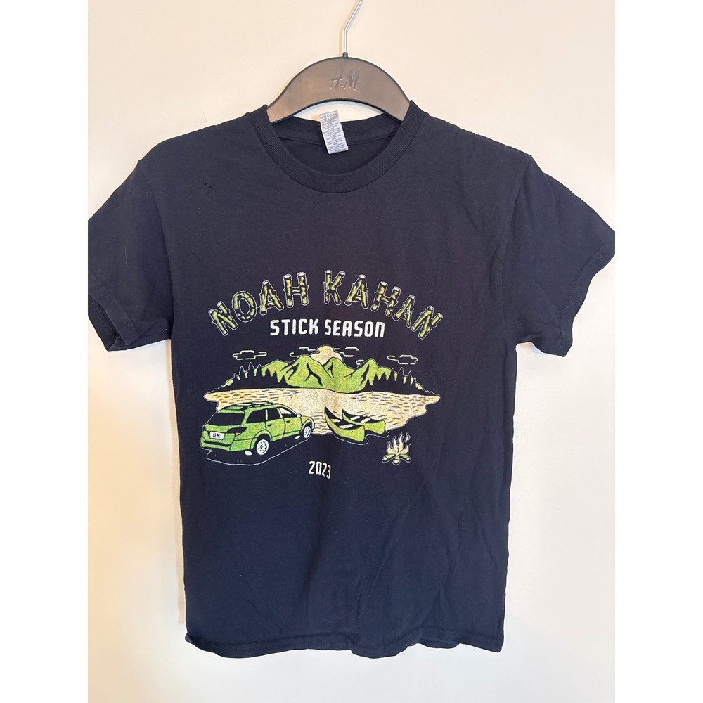 Noah Kahan Stick Season 2023 Tour T-Shirt Black Small Concert Merch Graphic Tee